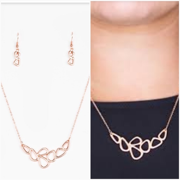 VERTIGO COPPER NECKLACE/EARRING SET